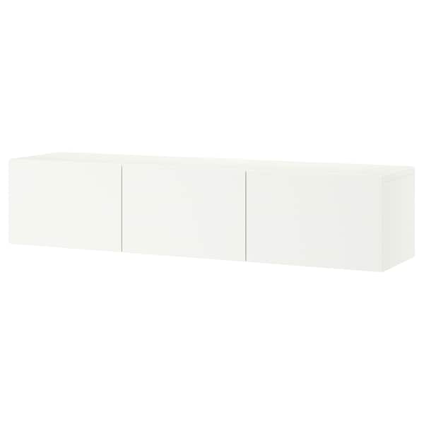Ikea BESTÅ - TV bench with doors, white/Lappviken white, 180x42x38 cm