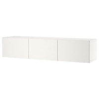 BESTÅ - TV bench with doors, white/Laxviken white, 180x42x38 cm - best price from Maltashopper.com 19421798