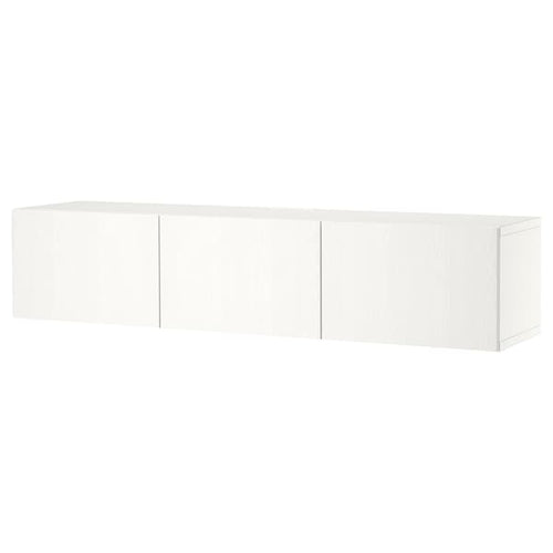 BESTÅ - TV bench with doors, white/Timmerviken white, 180x42x38 cm