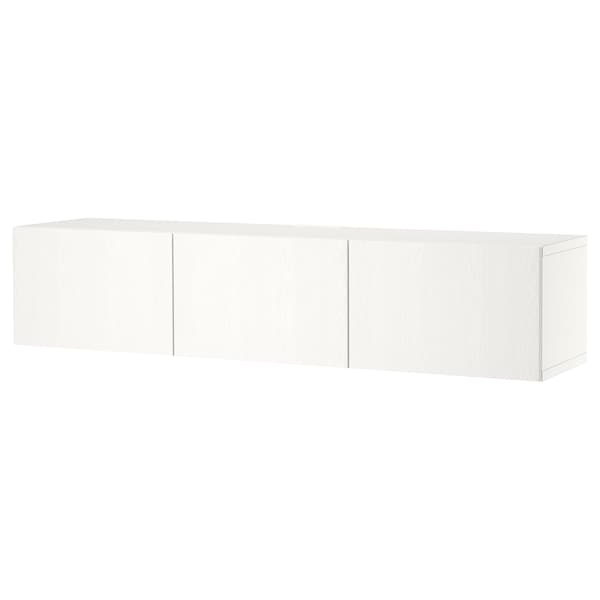 BESTÅ - TV bench with doors, white/Timmerviken white, 180x42x38 cm