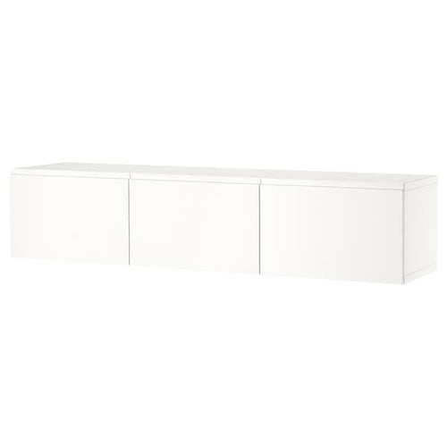 BESTÅ - TV bench with doors, white/Västerviken white, 180x42x38 cm