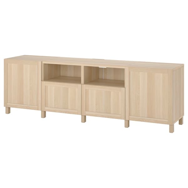 BESTÅ - TV cabinet with doors and drawers , 240x42x74 cm - best price from Maltashopper.com 69435948