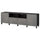 BESTÅ TV bench with doors and drawers, black-brown/Kallviken/Stubbarp dark grey, 240x42x74 cm