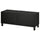 BESTÅ TV bench with doors, black-brown/Hanviken/Stubbarp black-brown, 120x42x48 cm