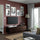 BESTÅ - BESTÅ TV bench with doors, black-brown Hedeviken/dark brown oak veneer, 180x42x38 cm