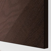 BESTÅ - TV bench with doors, black-brown Hedeviken/dark brown oak veneer, 180x42x38 cm - best price from Maltashopper.com 19422180