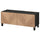 BESTÅ - BESTÅ TV bench with doors, black-brown/Hedeviken/Stubbarp oak veneer, 120x42x48 cm