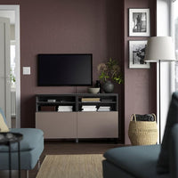 BESTÅ - TV cabinet with doors , 120x42x74 cm - best price from Maltashopper.com 89420494