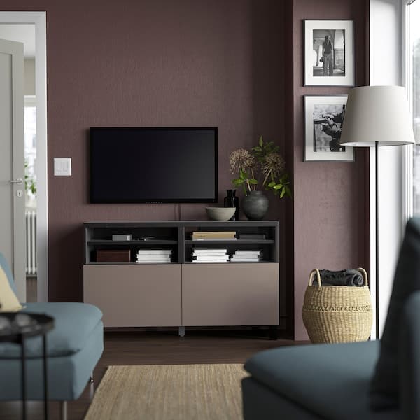 Ikea BESTÅ - TV cabinet with doors , 120x42x74 cm