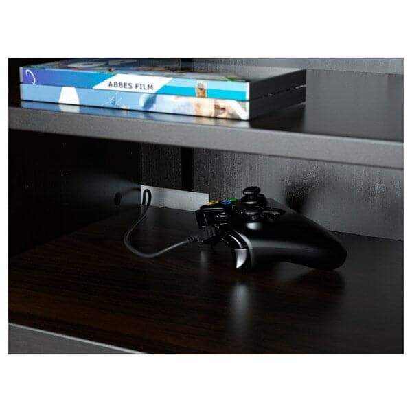 BESTÅ - TV bench with doors, black-brown/Lappviken/Stubbarp black-brown, 120x42x74 cm - Premium Entertainment Centers & TV Stands from Ikea - Just €220.99! Shop now at Maltashopper.com