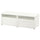 BESTÅ TV bench with drawers, white/Hanviken white, 120x39x42 cm