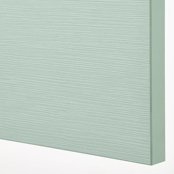 Ikea BESTÅ - TV bench with drawers, white/Hjortviken/Ösarp pale grey-green, 120x42x48 cm