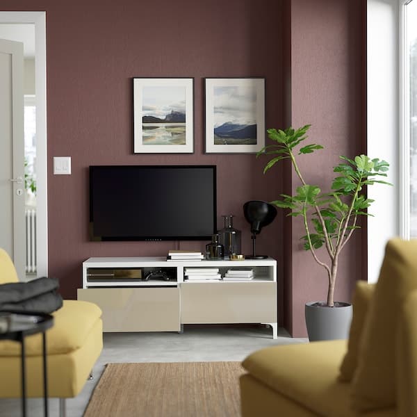 BESTÅ - TV cabinet with drawers , 120x42x48 cm - best price from Maltashopper.com 29188308