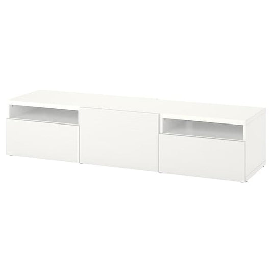 Ikea BESTÅ - TV bench with drawers and door, white/Laxviken white, 180x42x39 cm