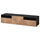 BESTÅ TV bench with drawers and door, black-brown/Hedeviken oak veneer, 180x42x39 cm