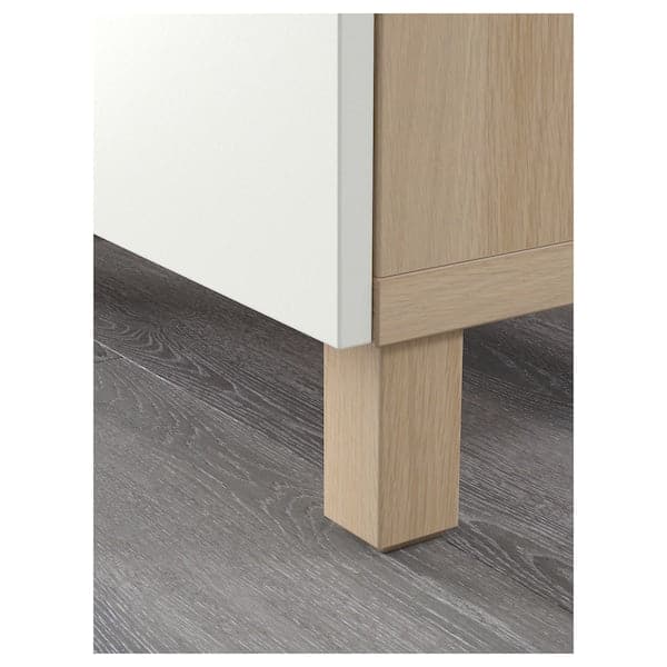 BESTÅ - TV bench with drawers, white stained oak effect/Lappviken white, 120x42x48 cm - best price from Maltashopper.com 79188320
