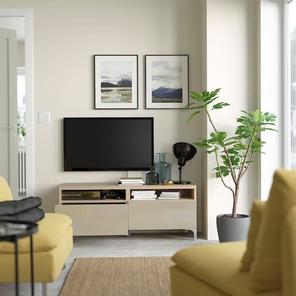 BESTÅ - TV cabinet with drawers , 120x42x48 cm - best price from Maltashopper.com 19188323