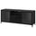BESTÅ TV bench with drawers, black-brown Glassvik/Selsviken/Nannarp black, 180x42x74 cm