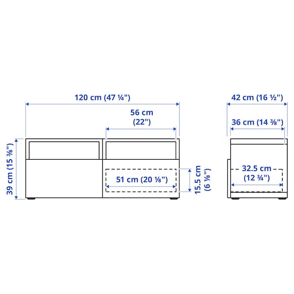 Ikea BESTÅ - TV cabinet with drawers ,