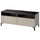 BESTÅ TV bench with drawers, black-brown/Selsviken high-gloss/beige, 120x42x48 cm