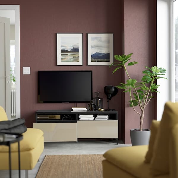 BESTÅ - TV cabinet with drawers , 120x42x48 cm - best price from Maltashopper.com 59188260