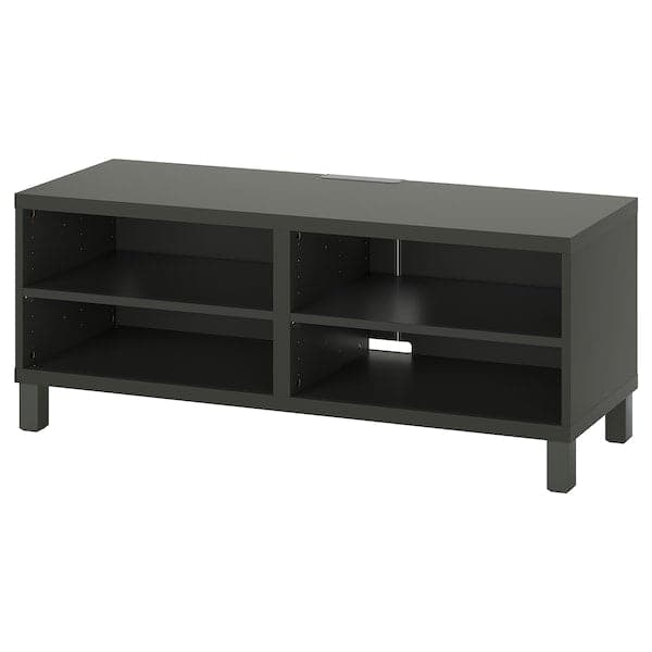 BESTÅ - TV bench, dark grey, 120x40x48 cm - best price from Maltashopper.com 59504579