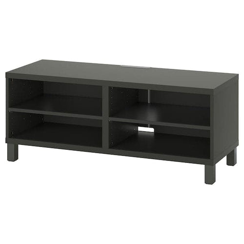 BESTÅ - TV bench, dark grey, 120x40x48 cm