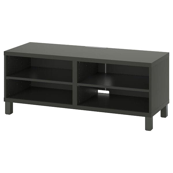 BESTÅ - TV bench, dark grey, 120x40x48 cm