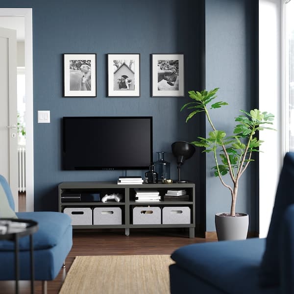 Ikea BESTÅ - TV bench, dark grey, 120x40x48 cm