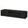 BESTÅ TV bench, black-brown/Selsviken high-gloss/black clear glass, 180x39x42 cm