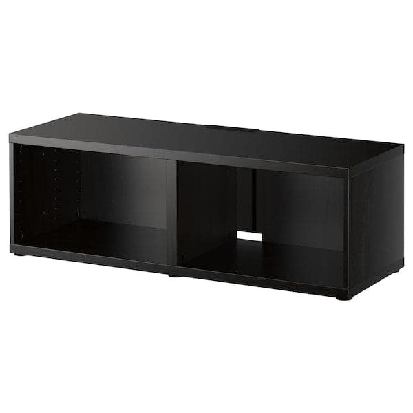 BESTÅ - TV bench, black-brown