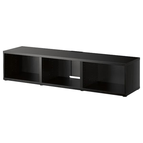 BESTÅ - TV bench, black-brown, 180x40x38 cm