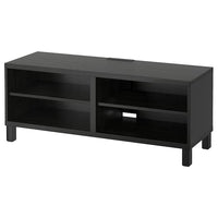 BESTÅ - TV bench, black-brown, 120x40x48 cm - best price from Maltashopper.com 49061228