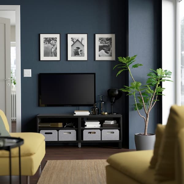 Ikea BESTÅ - TV bench, black-brown, 120x40x48 cm