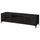 BESTÅ TV bench, black-brown/Selsviken/Nannarp high-gloss/black clear glass, 51x48x32.5 cm
