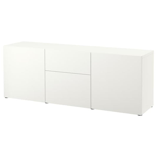 BESTÅ - Storage combination with drawers, white/Lappviken white, 180x42x65 cm - best price from Maltashopper.com 89412663