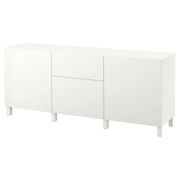 Ikea BESTÅ - Storage combination with drawers, white/Lappviken/Stubbarp white, 180x42x74 cm