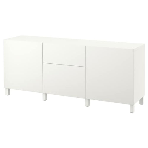 BESTÅ - Storage combination with drawers, white/Lappviken/Stubbarp white, 180x42x74 cm