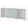 BESTÅ storage combination with drawers, white Selsviken/Stubbarp/light grey-blue clear glass, 51x74x32.5 cm