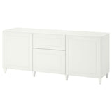BESTÅ storage combination with drawers, white/Smeviken/Kabbarp white, 180x42x74 cm