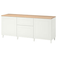BESTÅ storage combination with drawers, white/Smeviken/Kabbarp white, 180x42x76 cm