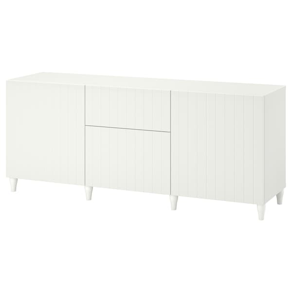 Ikea BESTÅ - Storage combination with drawers, white/Sutterviken/Kabbarp white, 180x42x74 cm
