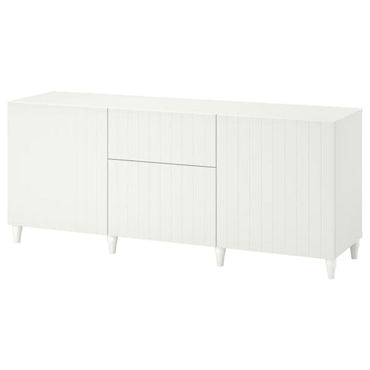 BESTÅ - Storage combination with drawers, white/Sutterviken/Kabbarp white, 180x42x74 cm - best price from Maltashopper.com 29384917
