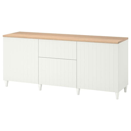 BESTÅ - Storage combination with drawers, white/Sutterviken/Kabbarp white, 180x42x76 cm - best price from Maltashopper.com 09412799