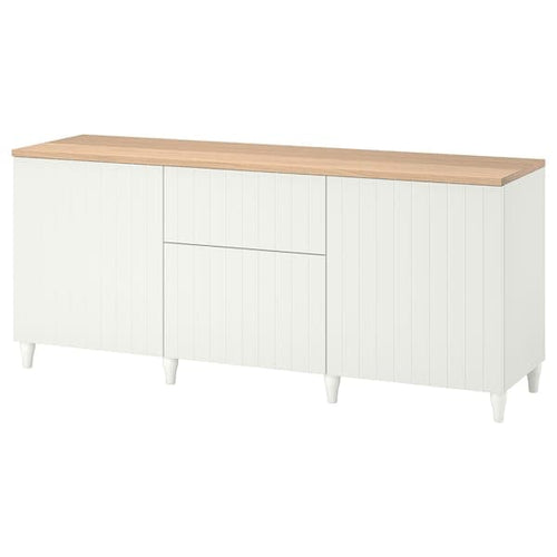 BESTÅ - Storage combination with drawers, white/Sutterviken/Kabbarp white, 180x42x76 cm