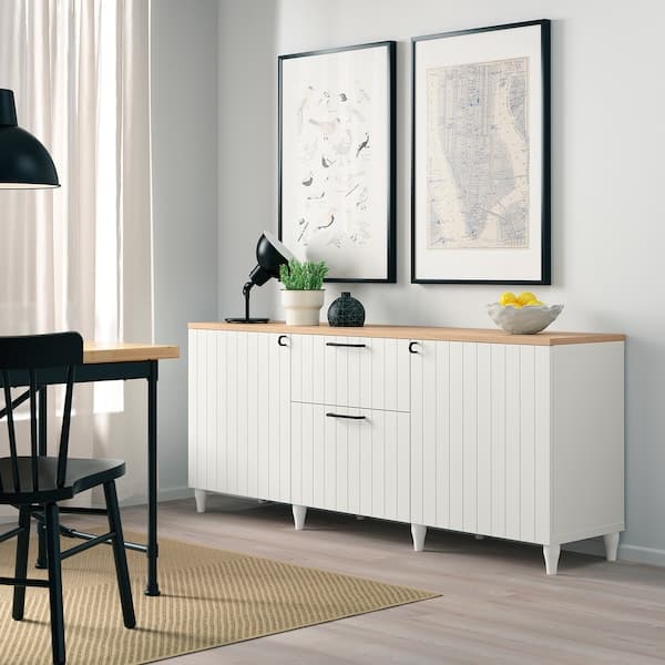 Ikea BESTÅ - Storage combination with drawers, white/Sutterviken/Kabbarp white, 180x42x76 cm