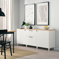 BESTÅ - Storage combination with drawers, white/Sutterviken/Kabbarp white, 180x42x76 cm - best price from Maltashopper.com 09412799