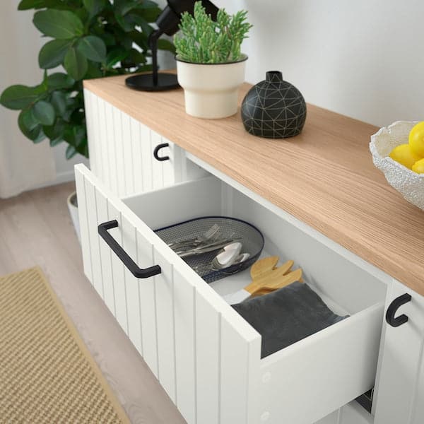 Ikea BESTÅ - Storage combination with drawers, white/Sutterviken/Kabbarp white, 180x42x76 cm