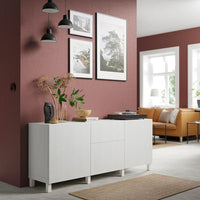 BESTÅ - Storage combination with drawers, white/Timmerviken/Stubbarp white, 180x42x74 cm - best price from Maltashopper.com 29440273