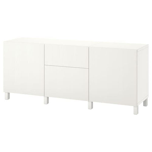 BESTÅ - Storage combination with drawers, white/Timmerviken/Stubbarp white, 180x42x74 cm